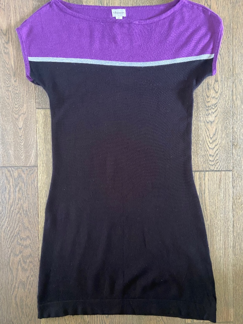 Dynamite Purple and Black Colorblock Knit Dress Size S